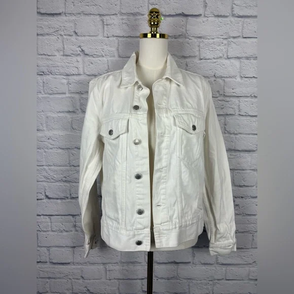 Sandro Paris white denim jacket size M - Picture 2 of 10